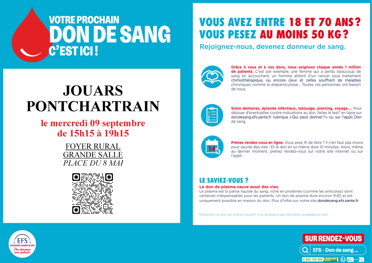 don du sang 9 septembre